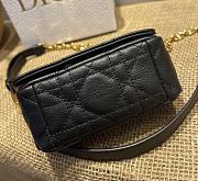 Kitlife Dior Caro Mini Handbags CD Buckle Black – 14x8x4 cm - 3