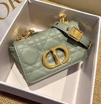 Kitlife Dior Caro Mini Handbags CD Buckle Gray Supple – 14x8x4 cm