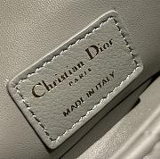 Kitlife Dior Caro Mini Handbags CD Buckle Gray Supple – 14x8x4 cm - 5