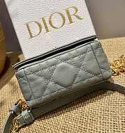 Kitlife Dior Caro Mini Handbags CD Buckle Gray Supple – 14x8x4 cm - 3
