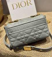 Kitlife Dior Caro Mini Handbags CD Buckle Gray Supple – 14x8x4 cm - 2