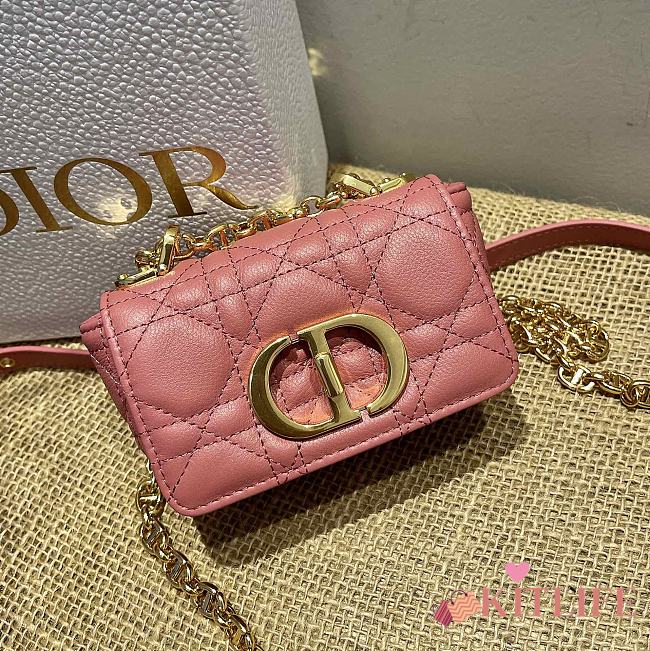 Kitlife Dior Caro Mini Handbags CD Buckle Red – 14x8x4 cm - 1