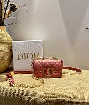 Kitlife Dior Caro Mini Handbags CD Buckle Red – 14x8x4 cm - 5