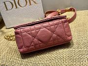Kitlife Dior Caro Mini Handbags CD Buckle Red – 14x8x4 cm - 4
