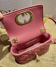 Kitlife Dior Caro Mini Handbags CD Buckle Red – 14x8x4 cm - 3