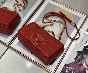 Kitlife Dior Dioramour Caro Bag Calfskin with Heart Motif Red – M9242W - 20 cm - 3