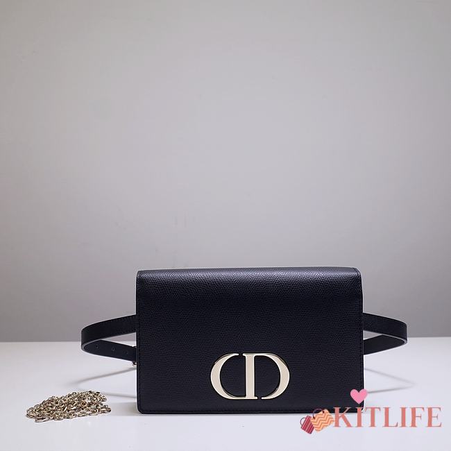 Kitlife Dior Montaigne Waist Bag WOC 2-in-1 Black – 9909 - 19 x 12.5 x 4 cm - 1