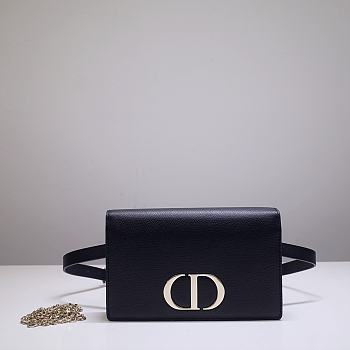 Kitlife Dior Montaigne Waist Bag WOC 2-in-1 Black – 9909 - 19 x 12.5 x 4 cm