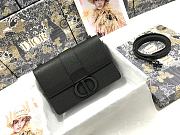 Kitlife Dior 30 Montaigne Box Bag Black Ultramatte Grained Calfskin Black - 24 cm x 17 cm x 8 cm - 1