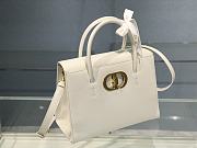 Kitlife Dior St Honore Handbag White/Enamel Button - M8012 – 30cm - 4