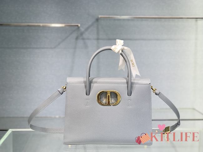 Kitlife Dior St Honore Handbag Cloud Blue /Enamel Button - M8012 – 30cm - 1