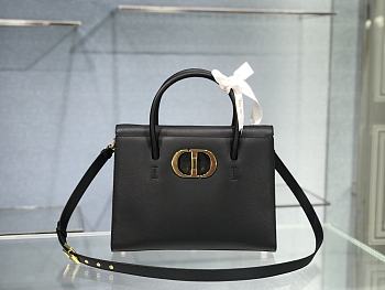 Kitlife Dior St Honore Handbag Black /Enamel Button - M8012 – 30cm