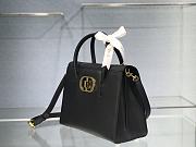 Kitlife Dior St Honore Handbag Black /Enamel Button - M8012 – 30cm - 5