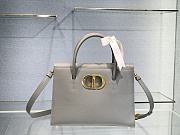 Kitlife Dior St Honore Handbag Gray /Enamel Button - M8012 – 30cm - 1