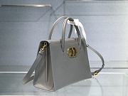 Kitlife Dior St Honore Handbag Gray /Enamel Button - M8012 – 30cm - 5