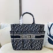 Kitlife Dior Book Tote Blue Oblique Embroidery – 9028 - 42x30x17cm - 1