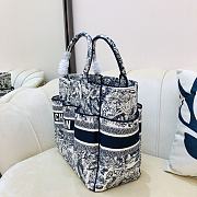 Kitlife Dior Book Tote Blue Toile de Jouy Embroidery – 9028 - 42x30x17cm - 6