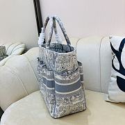 Kitlife Dior Book Tote Gray Toile de Jouy Embroidery – 9028 - 42x30x17cm - 5