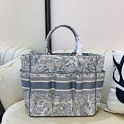 Kitlife Dior Book Tote Gray Toile de Jouy Embroidery – 9028 - 42x30x17cm - 3
