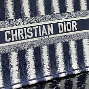 Kitlife Dior Book Tote Navy Blue/White Stripe Embroidery – 1286 - 36.5x28x16cm - 5