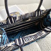 Kitlife Dior Book Tote With Palm Trees Embroidery - 36.5x28x16cm - 6