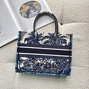 Kitlife Dior Book Tote With Palm Trees Embroidery - 36.5x28x16cm - 4
