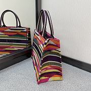 Kitlife Dior Book Tote Multicolor Patchwork Embroidery – 36x27.5x16cm - 6