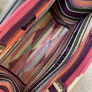 Kitlife Dior Book Tote Multicolor Patchwork Embroidery – 36x27.5x16cm - 4