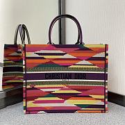 Kitlife Dior Book Tote Multicolor Patchwork Embroidery –41x32cm - 1