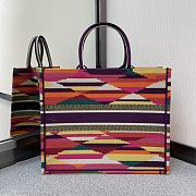 Kitlife Dior Book Tote Multicolor Patchwork Embroidery –41x32cm - 6