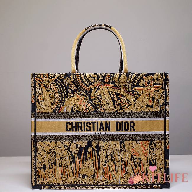 Kitlife Dior Book Tote Yellow – 1286# -  41.5x34.5x16cm - 1