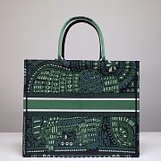 Kitlife Dior Book Tote Elephant Green – 1286# -  41.5x34.5x16cm - 3