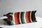 Kitlife Dior Book Tote Multicolor Stripe Embroidery – 1286# -  41.5x34.5x16cm - 5