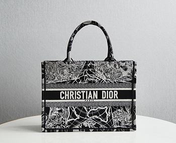 Kitlife Dior Book Tote Embroidery -  36.5x28x14cm