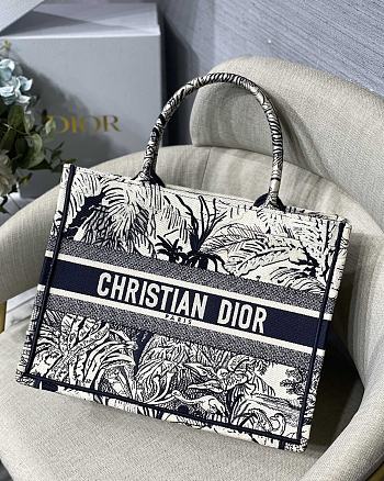 Kitlife Dior Book Tote Iru Flower  Embroidery - M1286 - 36.5x28x14cm