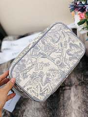 Kitlife Dior Cosmetic Box Bag Embroidery Monkey Gray -  25x15x14cm - 5