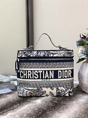 Kitlife Dior Cosmetic Box Bag Embroidery Monkey Blue -  25x15x14cm - 1