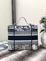 Kitlife Dior Cosmetic Box Bag Embroidery Monkey Blue -  25x15x14cm - 6