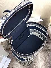 Kitlife Dior Cosmetic Box Bag Embroidery Monkey Blue -  25x15x14cm - 4
