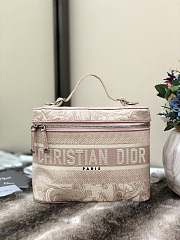 Kitlife Dior Cosmetic Box Bag Embroidery Monkey Pink -  25x15x14cm - 1