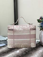 Kitlife Dior Cosmetic Box Bag Embroidery Monkey Pink -  25x15x14cm - 2