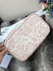 Kitlife Dior Cosmetic Box Bag Embroidery Monkey Pink -  25x15x14cm - 4