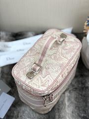 Kitlife Dior Cosmetic Box Bag Embroidery Monkey Pink -  25x15x14cm - 3