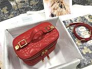 Dior Cosmetic Box Bag SheepSkin Red -  18.5 cm x 13 cm x 10.5 cm  - 4