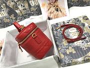 Dior Cosmetic Box Bag SheepSkin Red -  18.5 cm x 13 cm x 10.5 cm  - 5