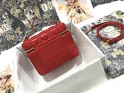Dior Cosmetic Box Bag SheepSkin Red -  18.5 cm x 13 cm x 10.5 cm  - 6