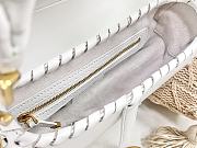 Kitlife Dior Saddle Cowhide Woven Pocket With Magnetic Closure White - M0446 - 25.5x6.5x20 cm - 5