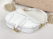 Kitlife Dior Saddle Cowhide Woven Pocket With Magnetic Closure White - M0446 - 25.5x6.5x20 cm - 6