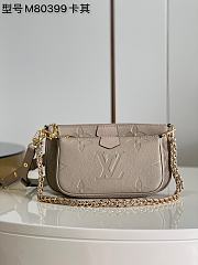 Kitlife Louis Vuitton Multi Pochette Accessories Khaki - M80399 - 23.5×13×4.5cm - 1