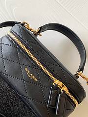 Kitlife YSL Cosmetic Bag Mini Quilted Lambskin Black - 669560 – 16.5x7.5x10 cm - 2